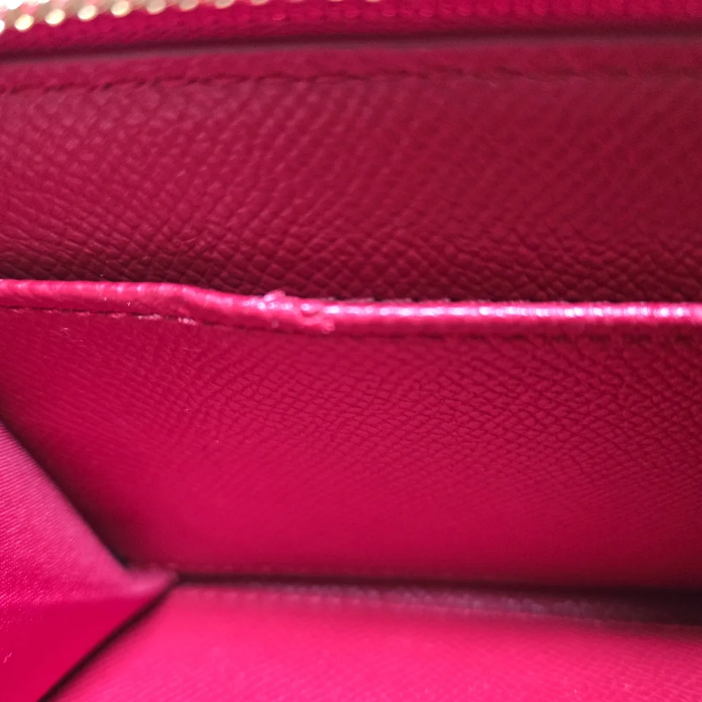 Coach Cherry Red Leather Double Zip Wallet - Picture 6 of 14
